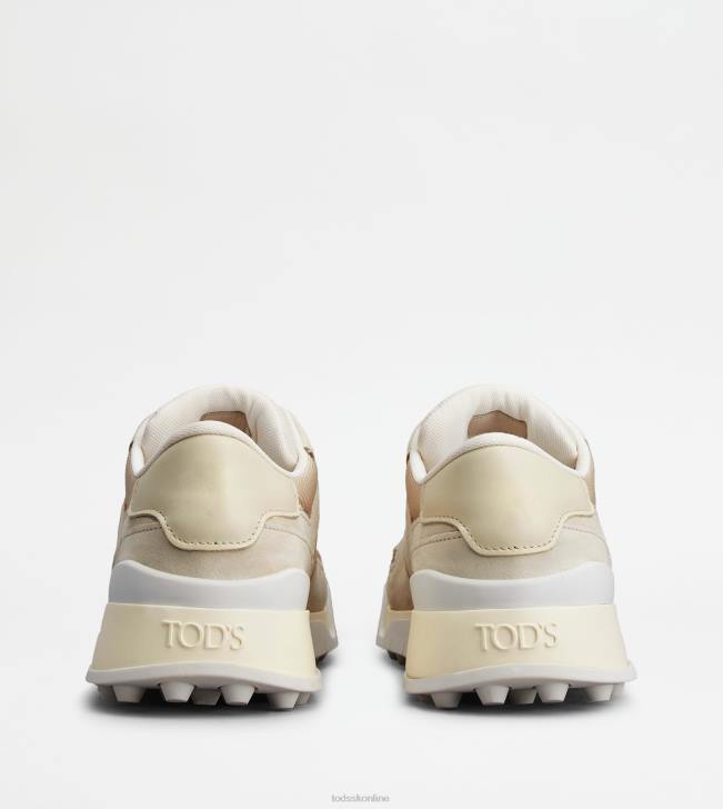 Tod\'s 8NXV885 sivobiela/béžová/biela muži semišové tenisky a hladká koža