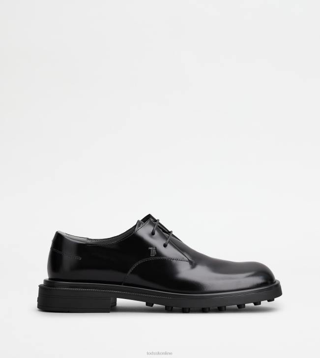 Tod\'s 8NXV818 čierna muži šnurovačky z kože