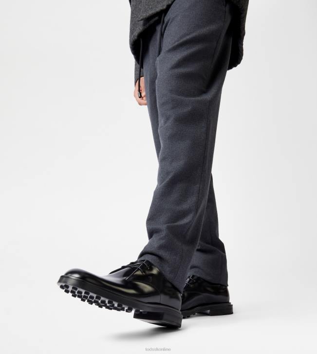 Tod\'s 8NXV818 čierna muži šnurovačky z kože