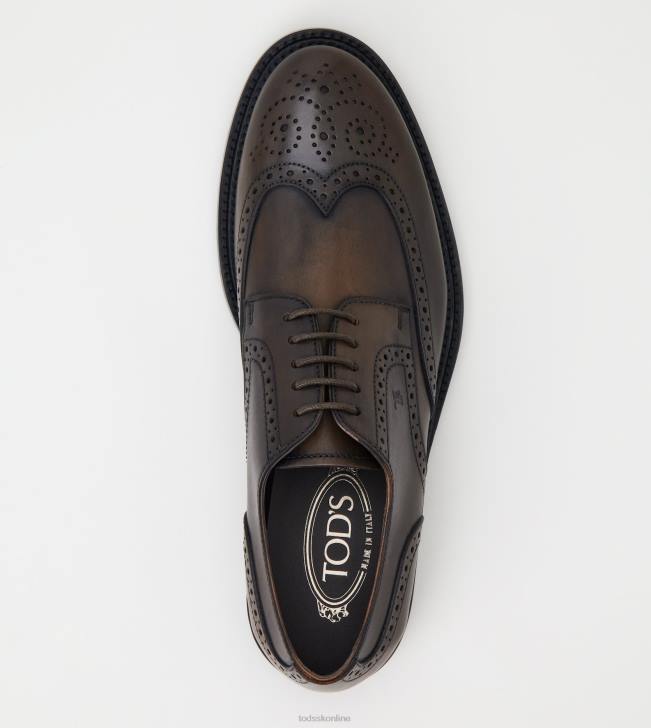 Tod\'s 8NXV820 hnedá muži šnurovačky z kože