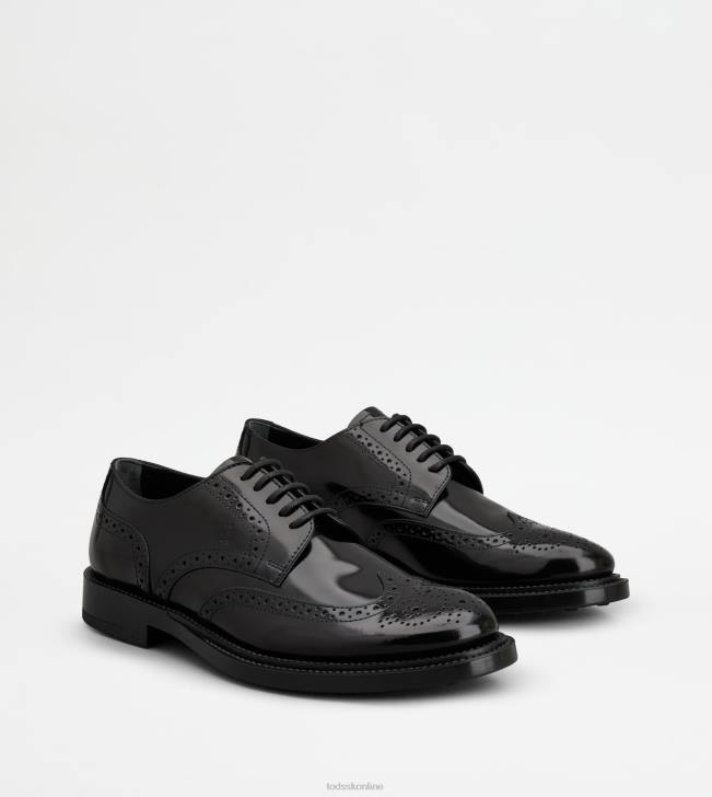 Tod\'s 8NXV821 čierna muži šnurovačky z kože