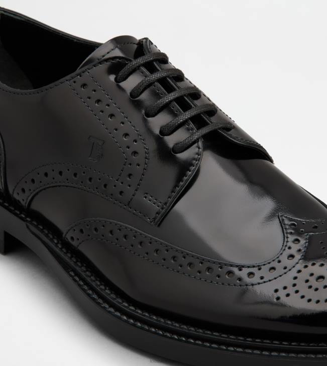 Tod\'s 8NXV821 čierna muži šnurovačky z kože