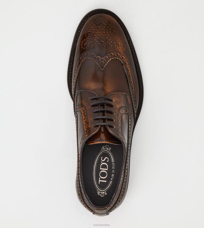 Tod\'s 8NXV824 hnedá muži šnurovačky z kože
