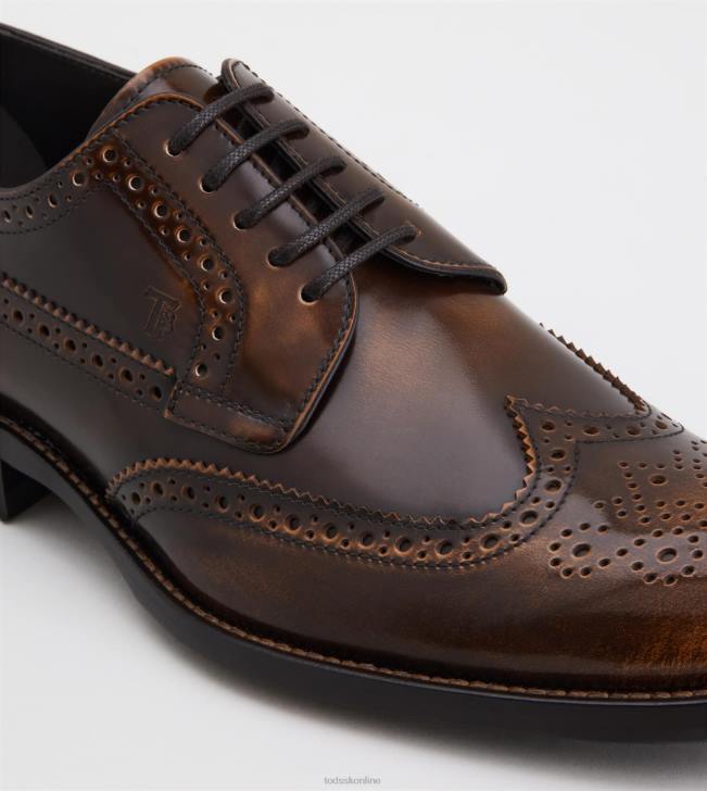 Tod\'s 8NXV824 hnedá muži šnurovačky z kože