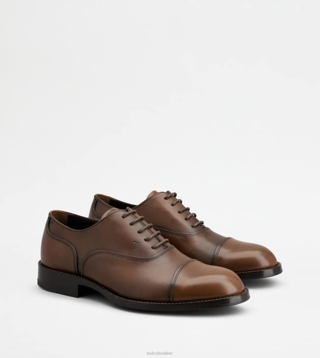 Tod\'s 8NXV825 hnedá muži šnurovačky z kože