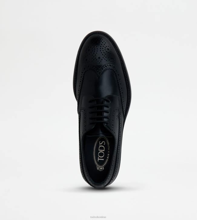 Tod\'s 8NXV826 čierna muži šnurovačky z kože