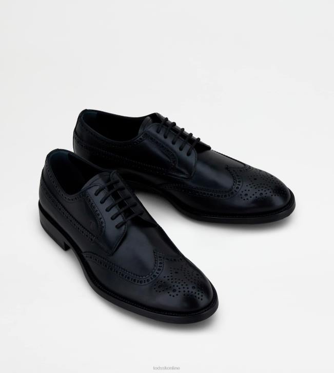 Tod\'s 8NXV826 čierna muži šnurovačky z kože