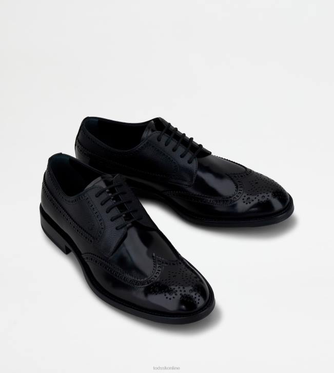 Tod\'s 8NXV828 čierna muži šnurovačky z kože