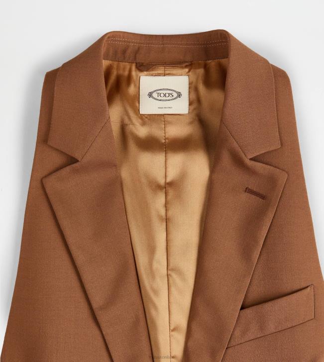 Tod\'s 8NXV562 hnedá ženy vesta z hodvábnej zmesi vlny