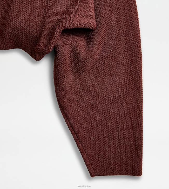 Tod\'s 8NXV568 hnedá ženy pulóver na netopierie rukávy