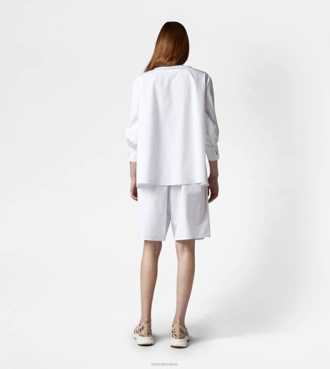 Tod\'s 8NXV615 biely ženy blúzka v popelíne