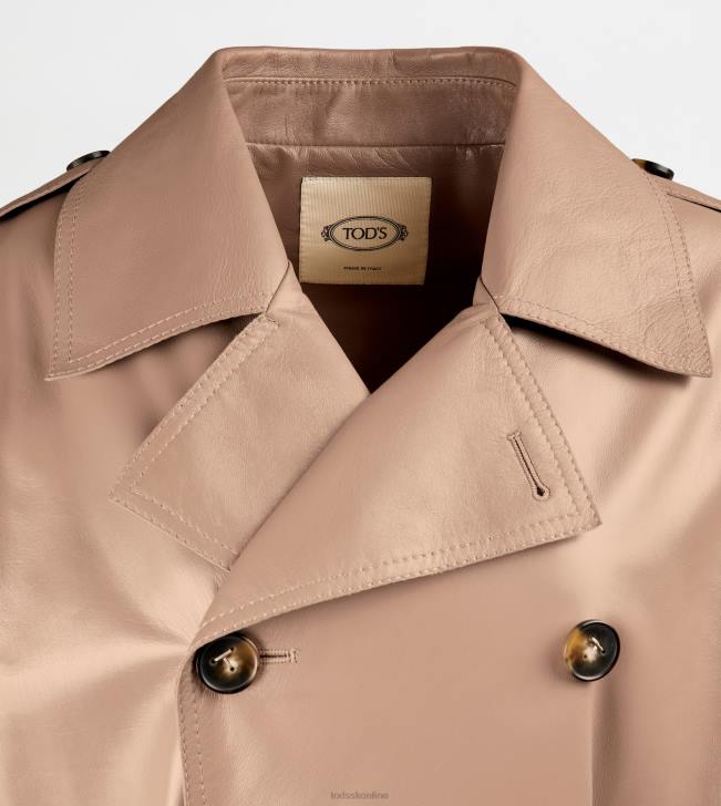 Tod\'s 8NXV595 béžová ženy trenčkot v koži