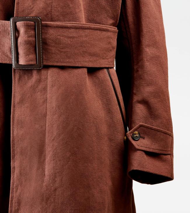 Tod\'s 8NXV596 hnedá ženy kabát s koženými vložkami