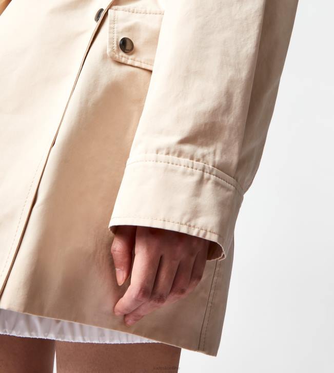 Tod\'s 8NXV600 off white ženy bunda s koženými vložkami