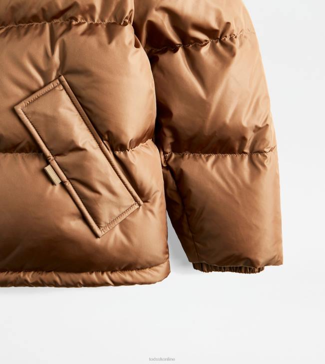 Tod\'s 8NXV621 hnedá ženy s kapucňou cez páperovú bundu