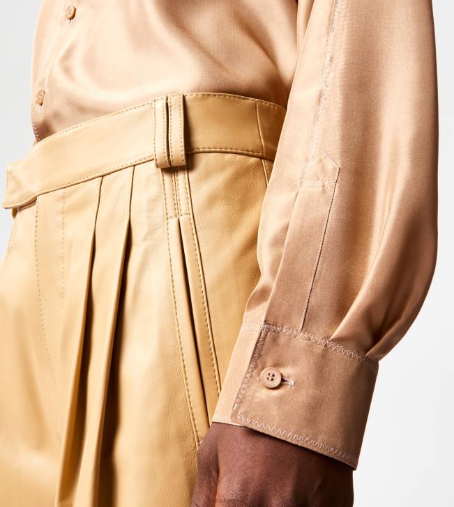 Tod\'s 8NXV552 béžová ženy košeľa z hodvábu