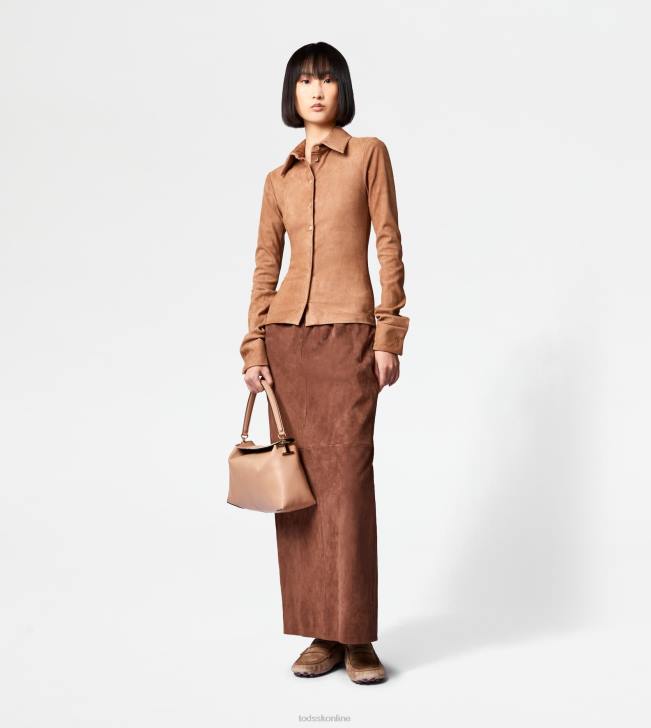 Tod\'s 8NXV572 Ružová ženy semišová košeľa