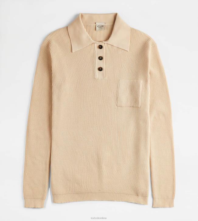 Tod's 8NXV576 béžová ženy polokošeľa z úpletu