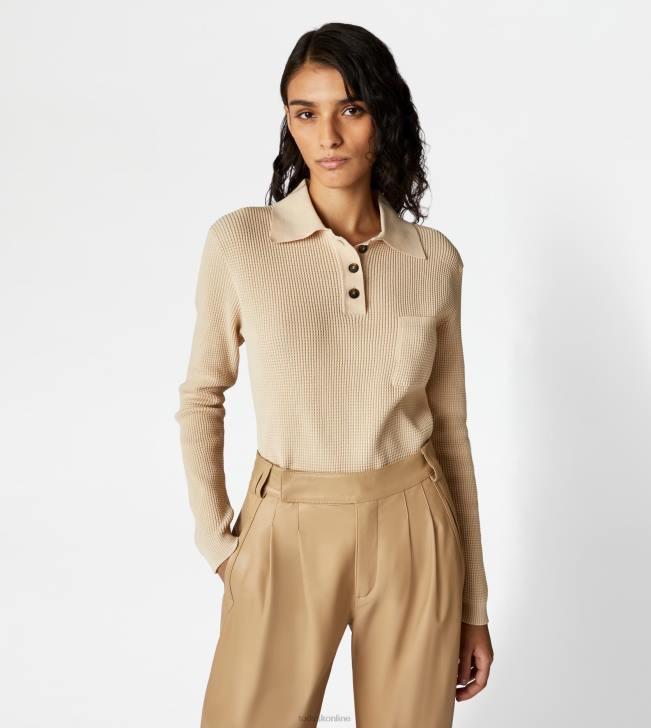 Tod\'s 8NXV576 béžová ženy polokošeľa z úpletu