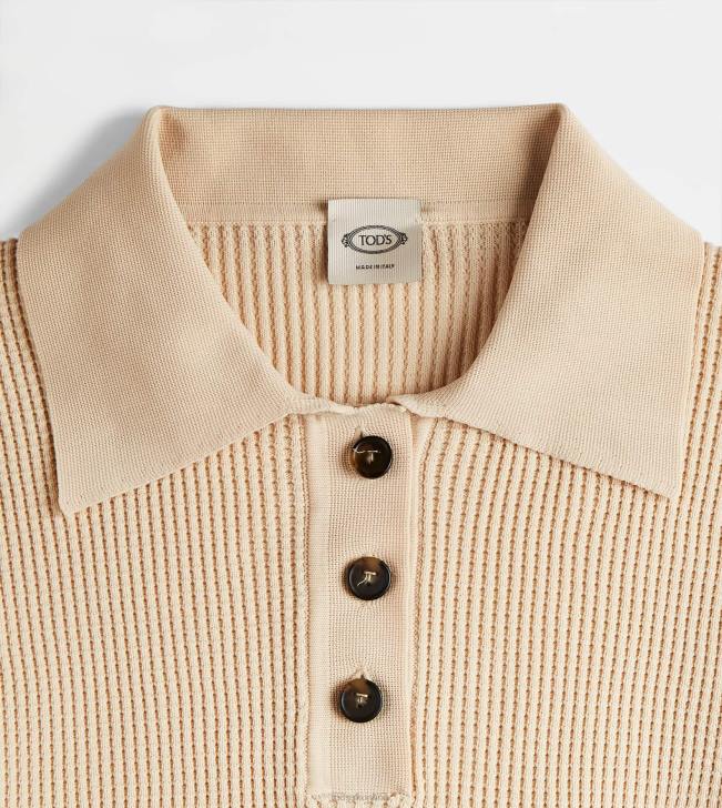 Tod\'s 8NXV576 béžová ženy polokošeľa z úpletu
