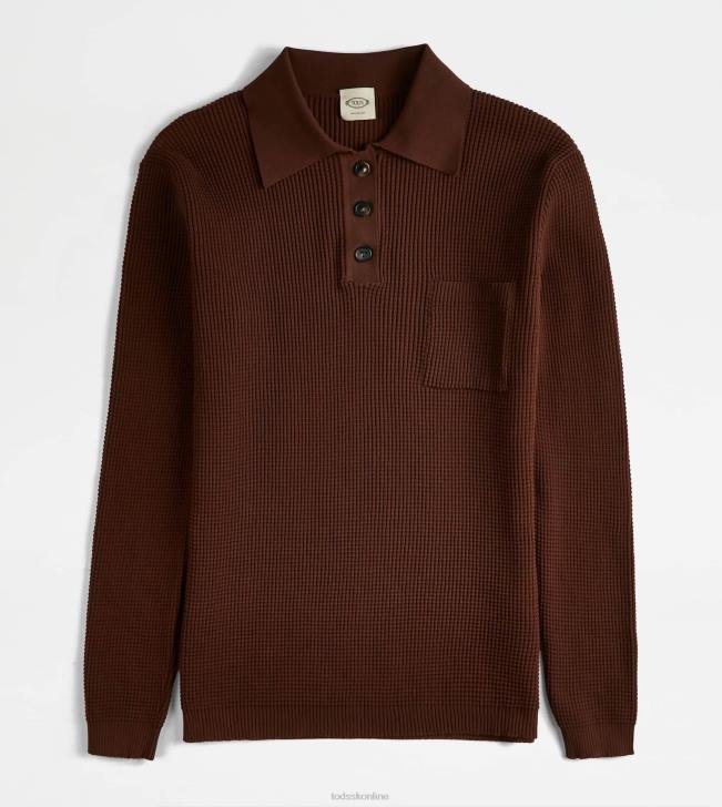 Tod's 8NXV579 hnedá ženy polokošeľa z úpletu