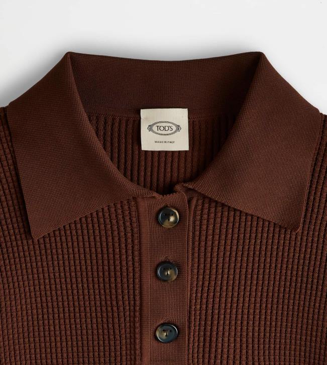 Tod\'s 8NXV579 hnedá ženy polokošeľa z úpletu