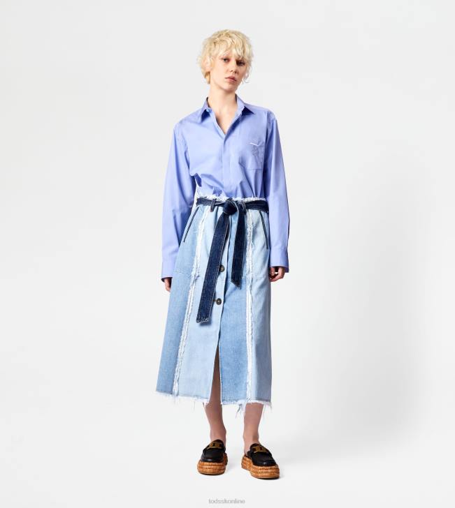 Tod\'s 8NXV592 svetlo modrá ženy bavlnená košeľa