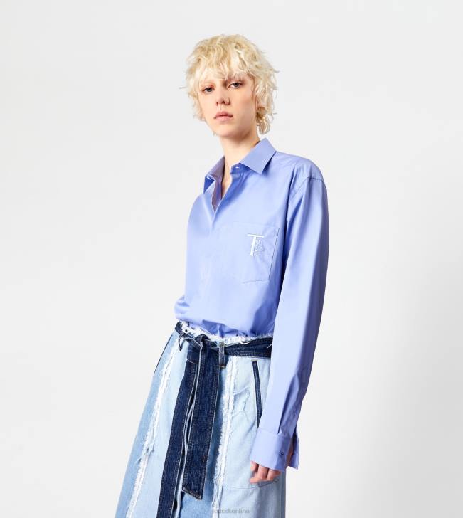 Tod\'s 8NXV592 svetlo modrá ženy bavlnená košeľa