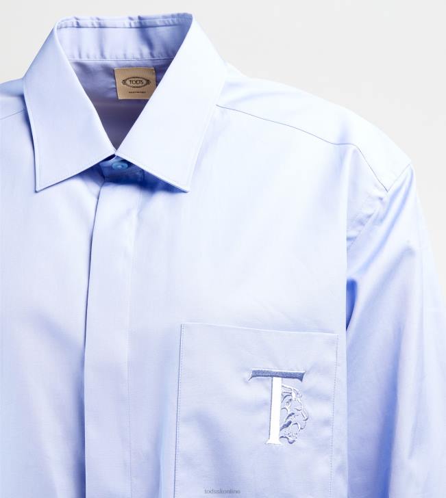 Tod\'s 8NXV592 svetlo modrá ženy bavlnená košeľa