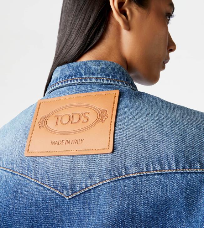 Tod\'s 8NXV611 Modrá ženy košeľa z denimu