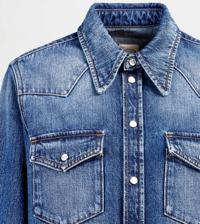 Tod\'s 8NXV611 Modrá ženy košeľa z denimu