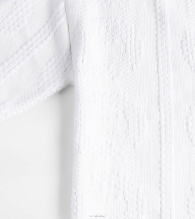 Tod\'s 8NXV620 biely ženy žakárové polo tričko