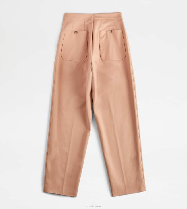 Tod\'s 8NXV550 béžová ženy nohavice zo strečovej bavlny