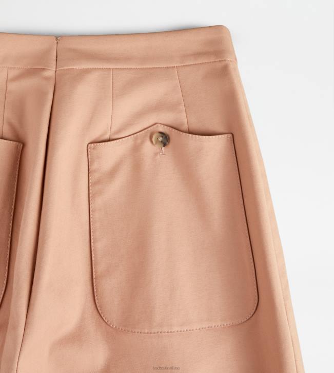 Tod\'s 8NXV550 béžová ženy nohavice zo strečovej bavlny
