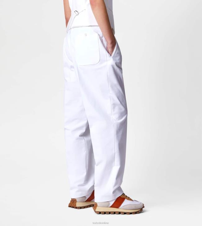 Tod\'s 8NXV551 biely ženy nohavice zo strečovej bavlny