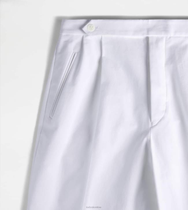 Tod\'s 8NXV551 biely ženy nohavice zo strečovej bavlny