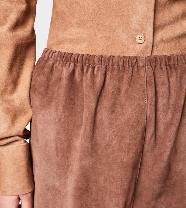 Tod\'s 8NXV573 hnedá ženy dlhá semišová sukňa