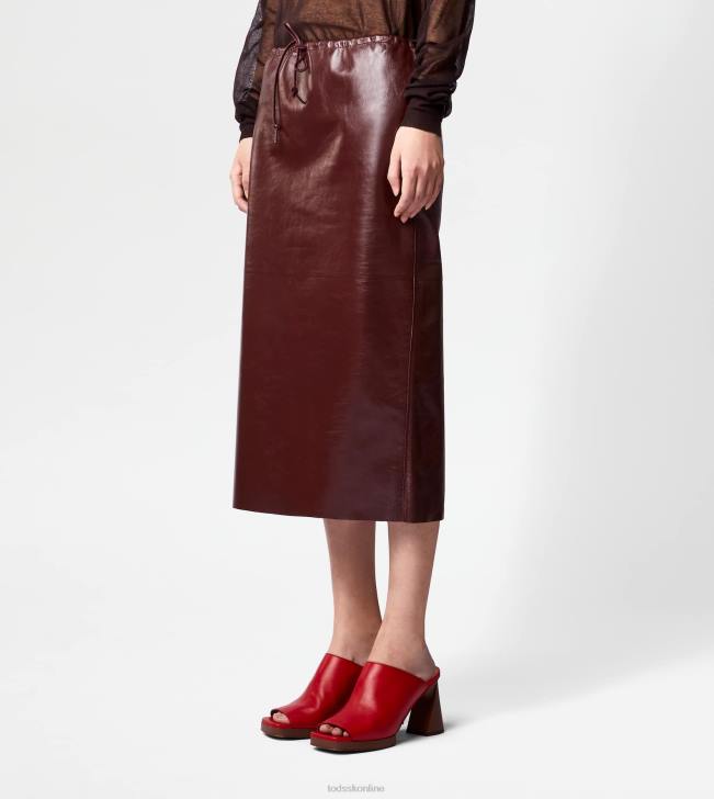 Tod\'s 8NXV586 hnedá ženy sukňa v koži