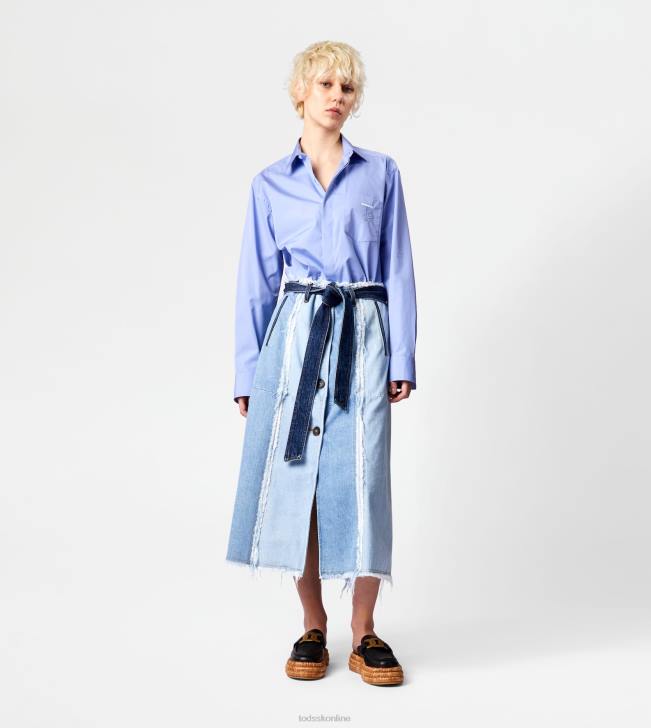 Tod\'s 8NXV591 modrá/svetlo modrá ženy sukňa z denimu