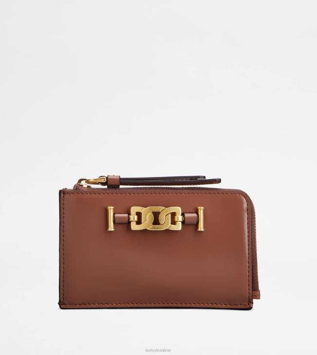 Tod's 8NXV496 hnedá ženy Kožené puzdro na kľúče Kate