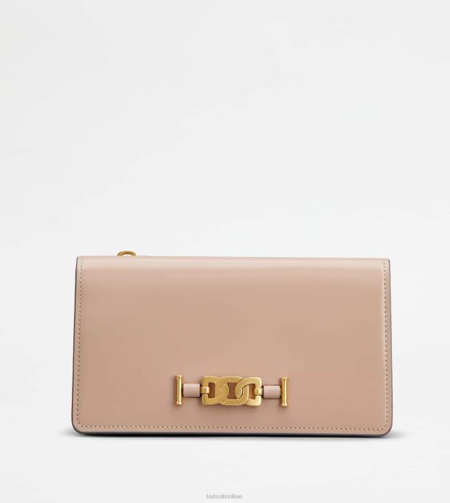 Tod's 8NXV499 Ružová ženy Kožená taška cez rameno s držiakom na telefón kate