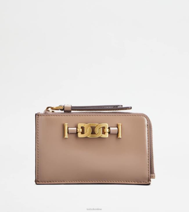 Tod's 8NXV500 Ružová ženy Kožené puzdro na kľúče Kate
