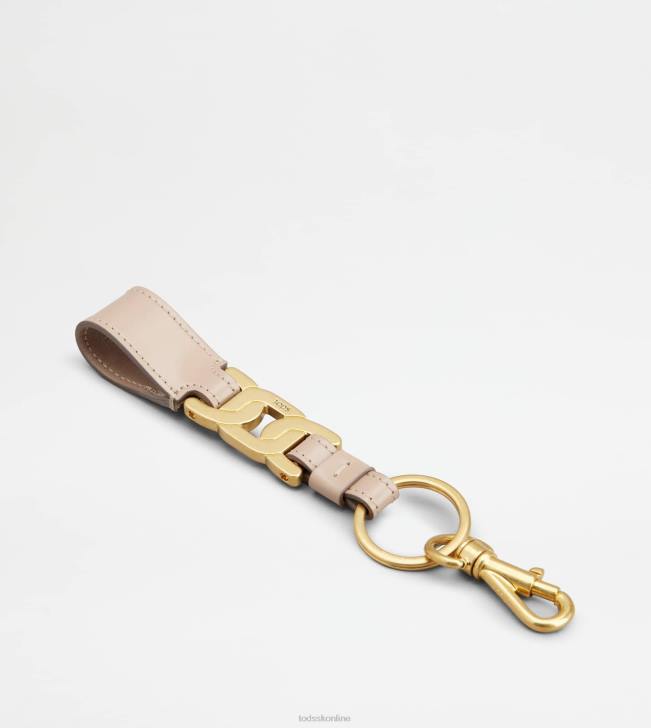 Tod\'s 8NXV514 Ružová ženy držiak na kľúče kate v koži