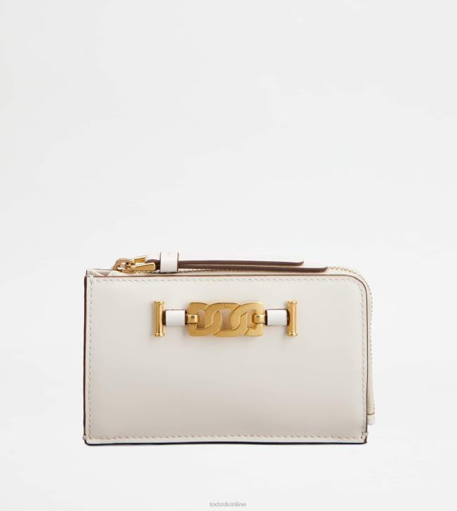 Tod's 8NXV516 biely ženy Kožené puzdro na kľúče Kate