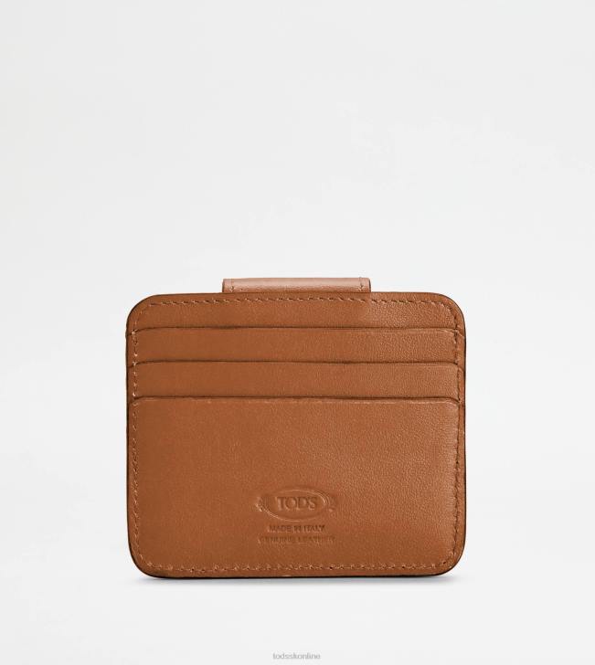 Tod\'s 8NXV517 hnedá ženy malý kožený držiak na karty kate