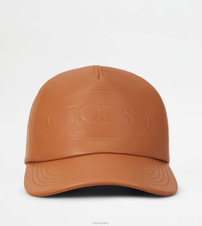 Tod's 8NXV546 hnedá ženy kožená čiapka