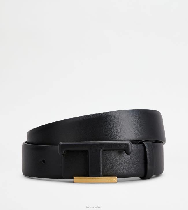 Tod's 8NXV249 čierna ženy obojstranný kožený opasok