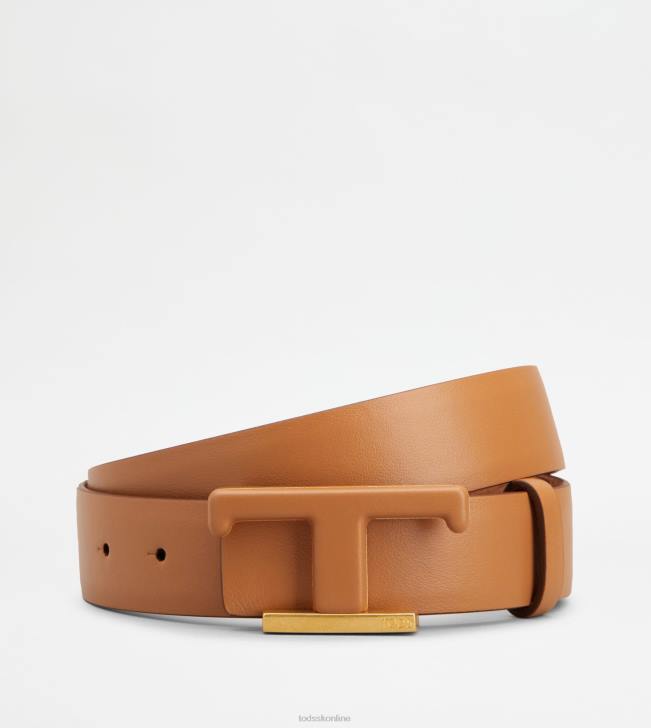 Tod's 8NXV250 hnedá ženy obojstranný kožený opasok