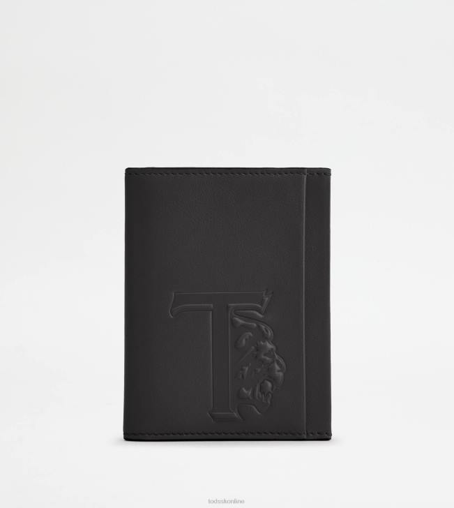 Tod's 8NXV485 čierna ženy peňaženka v koži