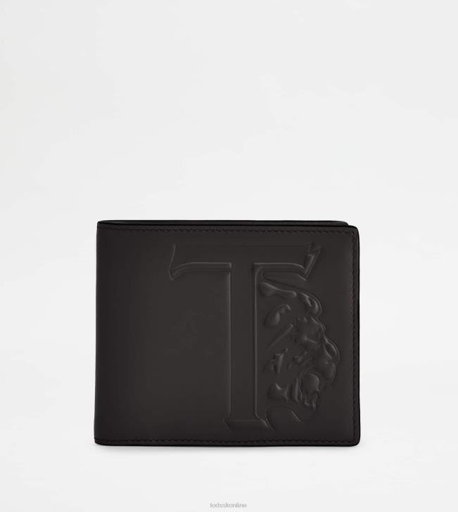 Tod's 8NXV489 čierna ženy peňaženka v koži